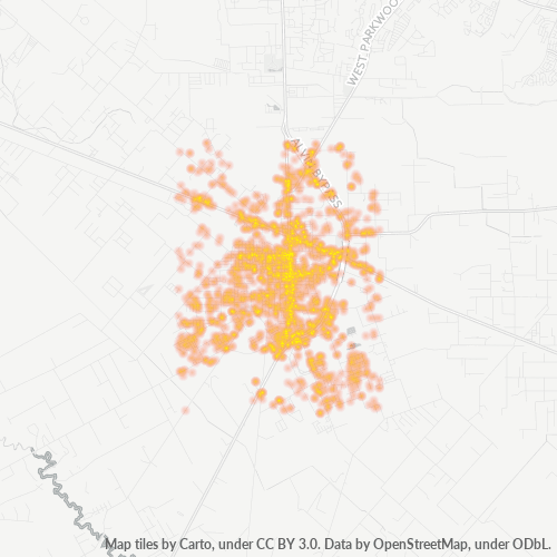77511 Business Density Heatmap