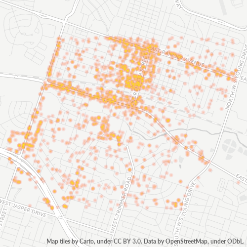 76541 Business Density Heatmap