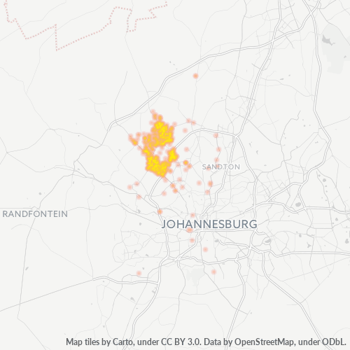 2169 Hittekaart vir Besigheidsdigtheid