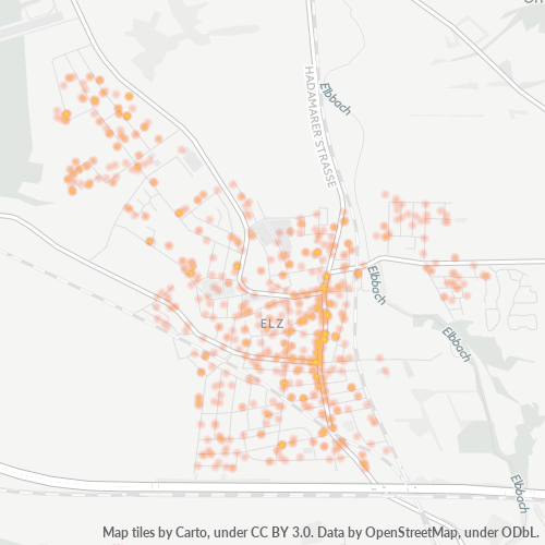 Heatmap für plz 65604