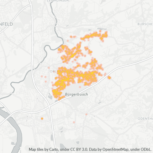 Heatmap für plz 51381