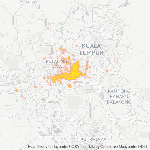 46000 Heatmap Ketumpatan Perniagaan 46000 Heatmap Ketumpatan Perniagaan