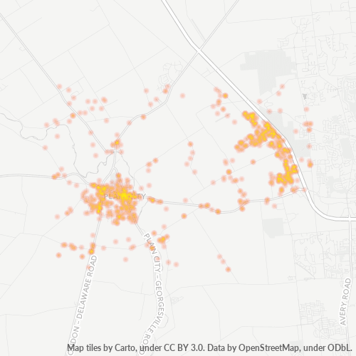 43064 Business Density Heatmap