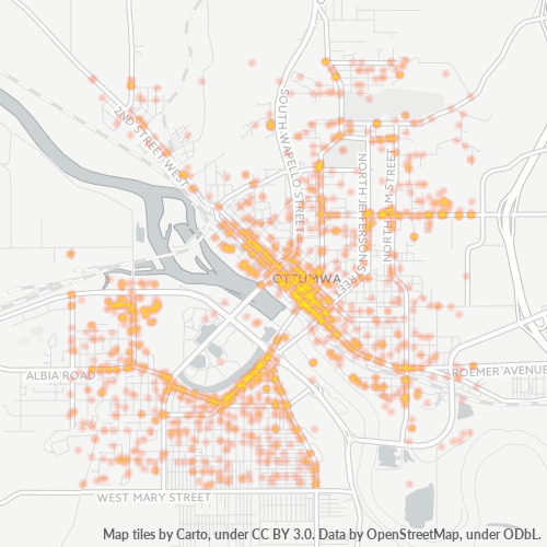 52501 Business Density Heatmap