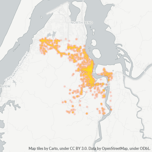 97420 Business Density Heatmap