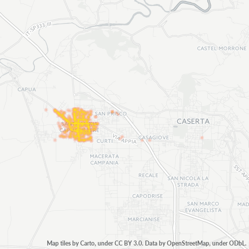 Mappa di calore per cap 81055