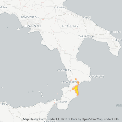 Mappa di calore per cap 88060