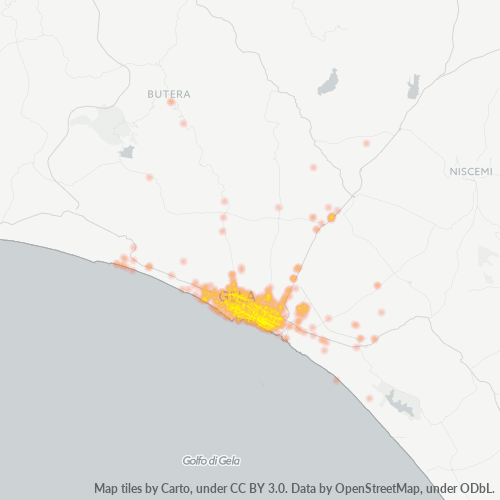 Mappa di calore per cap 93012
