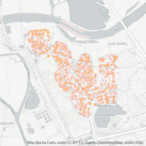 Heatmap voor postcode 5237