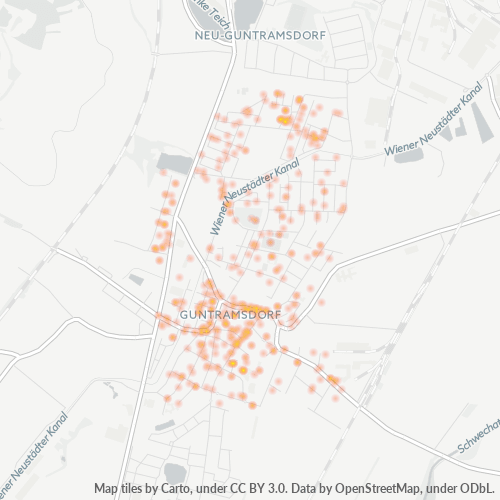 Heatmap für postleitzahl 2353