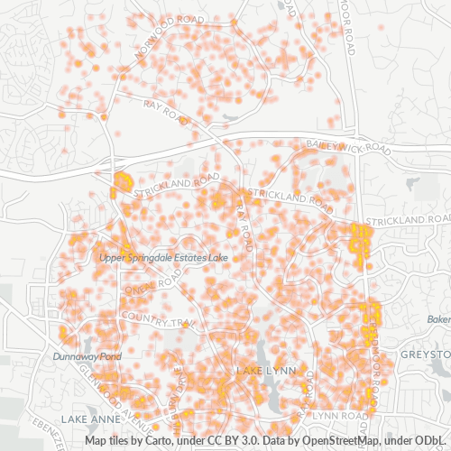 27613 Business Density Heatmap