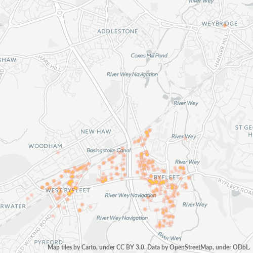 KT14 Business Density Heatmap