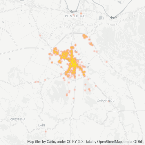 Mappa di calore per cap 56038