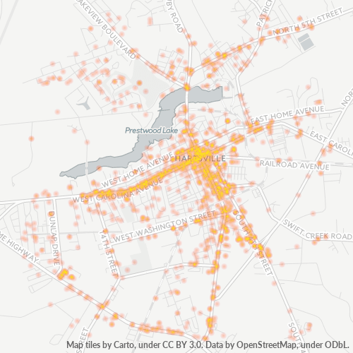 29550 Business Density Heatmap