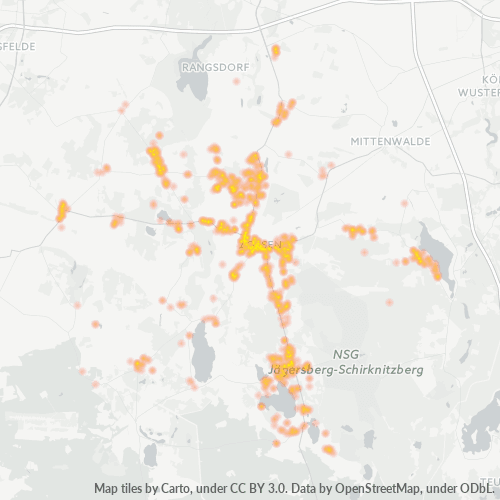 Heatmap für plz 15806