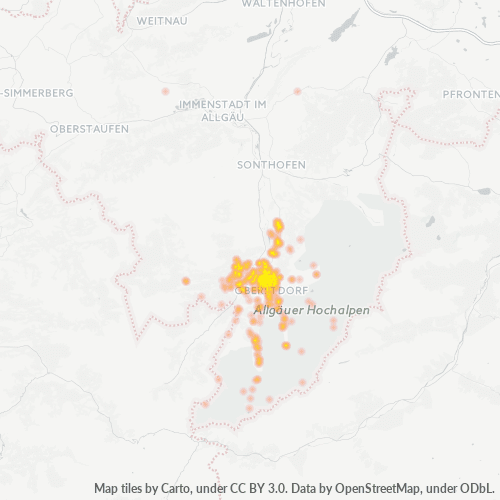 Heatmap für plz 87561