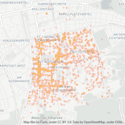 Heatmap für plz 64285