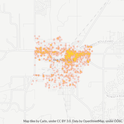 74003 Business Density Heatmap