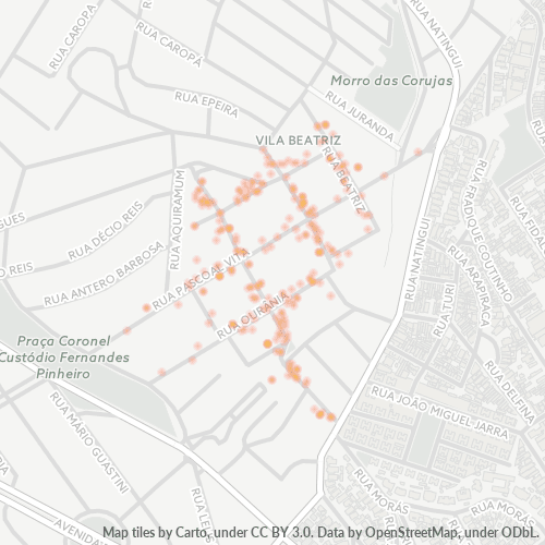 05445-000 Mapa de calor de densidad empresarial