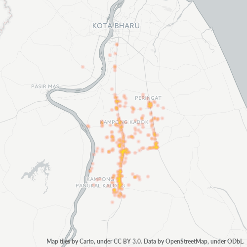 16450 Business Density Heatmap