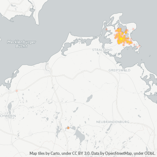 Heatmap für plz 18528