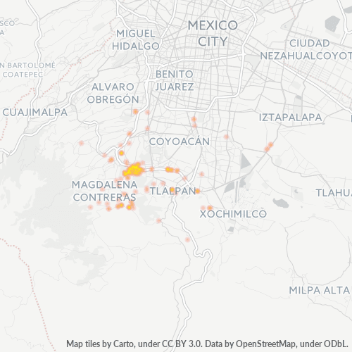 14210 Mapa de calor de densidad empresarial
