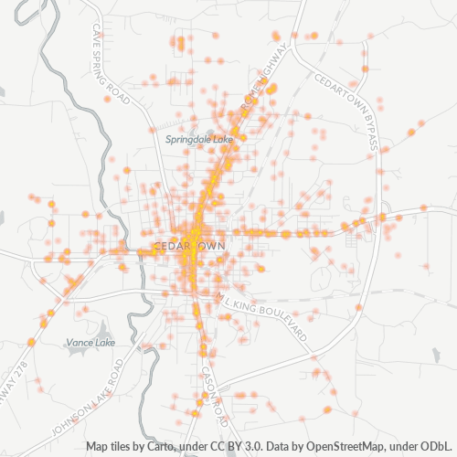 30125 Business Density Heatmap