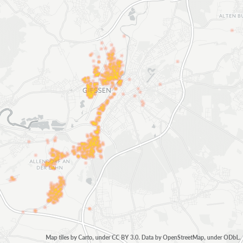 Heatmap für plz 35398