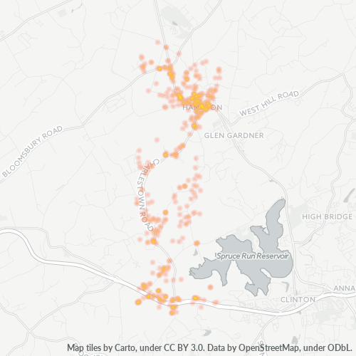 08827 Business Density Heatmap