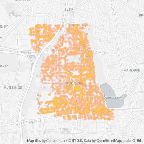 2610 Heatmap over forretningstæthed