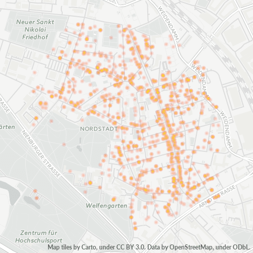 Heatmap für plz 30167