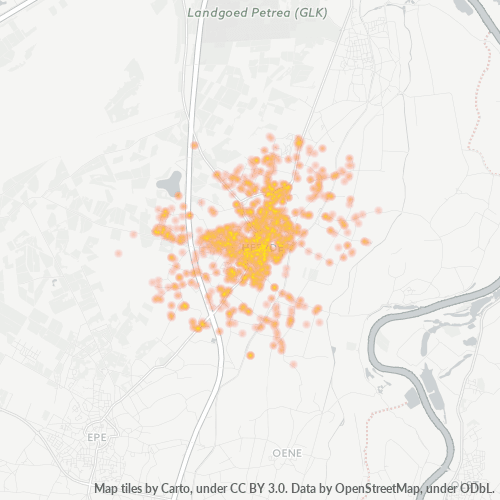 Heatmap voor postcode 8181