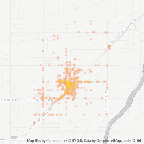 83350 Business Density Heatmap