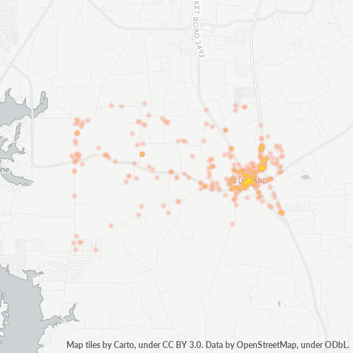 75757 Business Density Heatmap