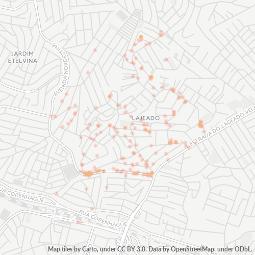 08440-000 Mapa de calor de densidad empresarial