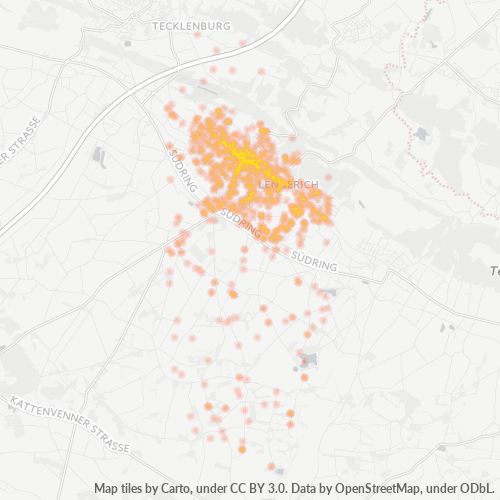 Heatmap für plz 49525