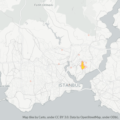 posta kodu 34371 için yoğunluk haritası