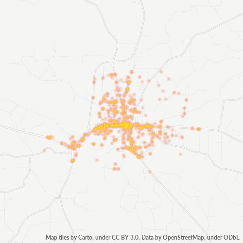 39350 Business Density Heatmap