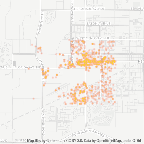 92545 Business Density Heatmap