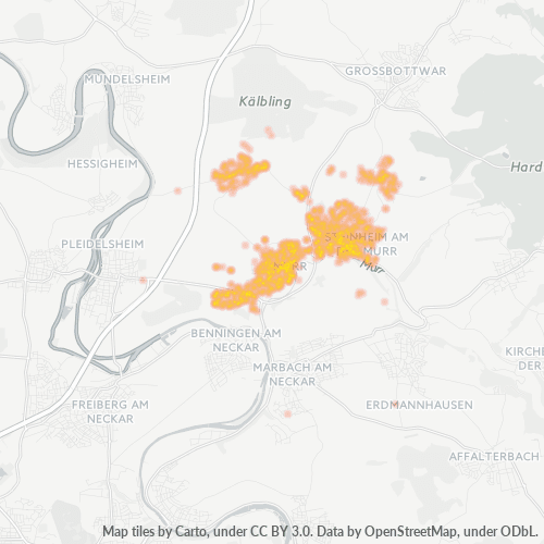 71711 Standortdichte-Heatmap