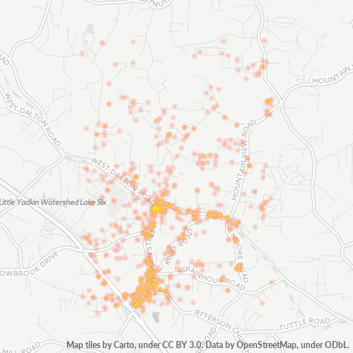 27021 Business Density Heatmap