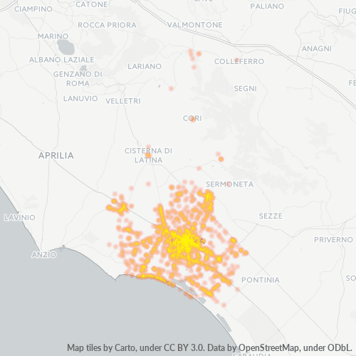 Mappa di calore per cap 04100