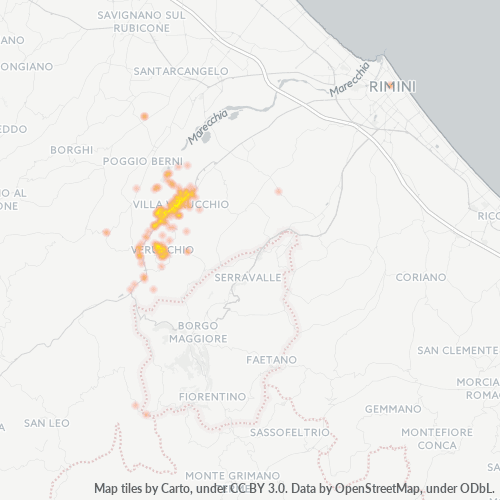 Mappa di calore per cap 47826