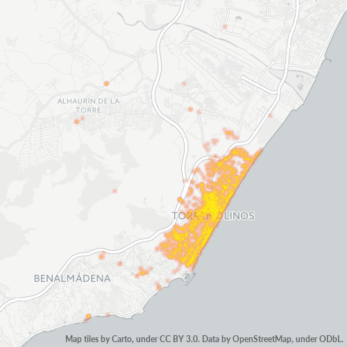 29620 Mapa de calor de densidad empresarial