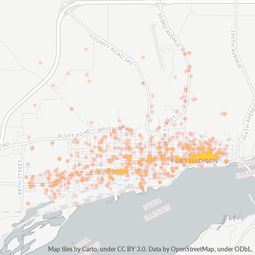 52627 Business Density Heatmap