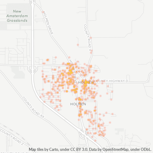 54636 Business Density Heatmap