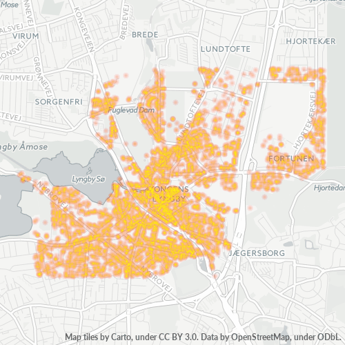 2800 Heatmap over forretningstæthed