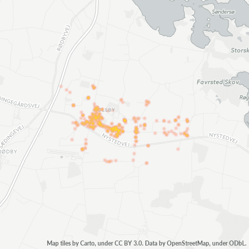4960 Heatmap over forretningstæthed