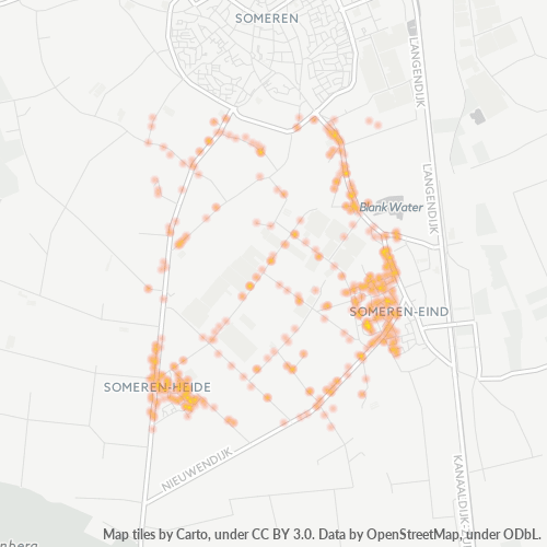 Heatmap voor postcode 5712