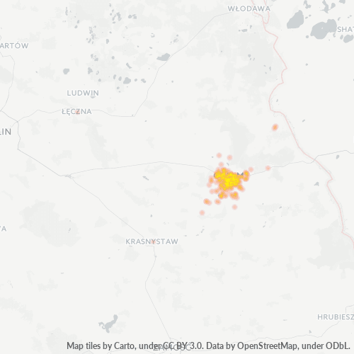 22-100 Mapa intensywności działalności gospodarczej
